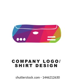 Vector Illustration Logo Design of Aircon Technology with Geometry Polygon Rainbow Color. Graphic Design for Shirt, Background, Template, Layout, Website, Mobile App and More.