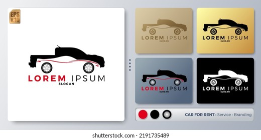 Vector illustration Logo design automotive business. Blank name for insert your Branding. Designed with examples for all kinds of applications. You can used for company, indentity, service for rental.