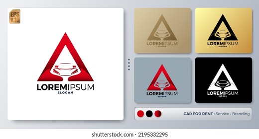 Vector illustration Logo design automotive business. Blank name for insert your Branding. Designed with examples for all kinds of applications. You can used for company, indentity, service for rental.