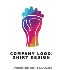 Vector Illustration Logo Design of Beer Drinks with Geometry Polygon Rainbow Color. Graphic Design for Shirt, Apparel, Template, Layout, Website, Mobile App and More.