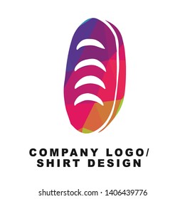 Vector Illustration Logo Design of Bread Food with Geometry Polygon Rainbow Color. Graphic Design for Shirt, Apparel, Template, Layout, Website, Mobile App and More.