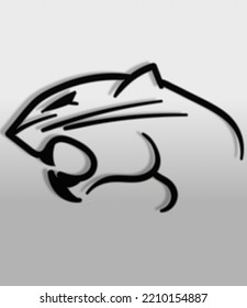 El diseño del logotipo de la ilustración vectorial puede utilizarse para iconos o plantillas con el carácter de un animal.
