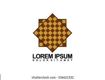 Vector illustration of logo design for a chess companies or a chess player. Flat design.