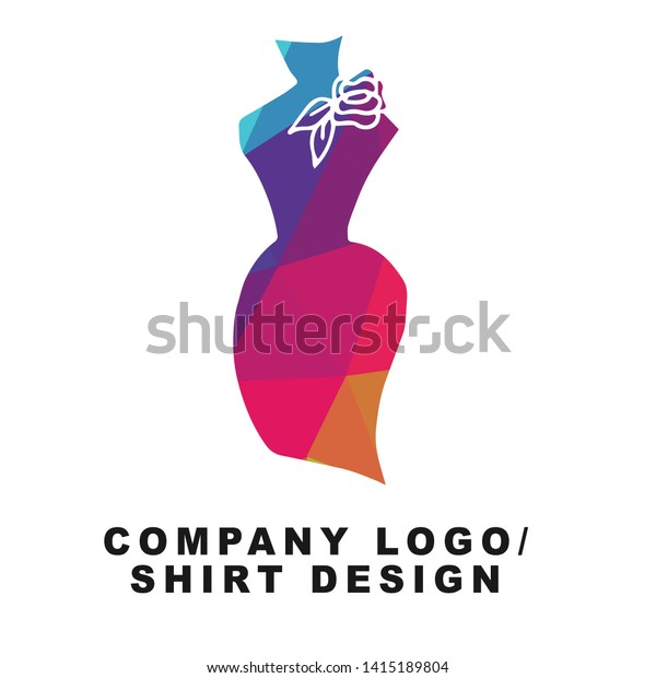 Vector Illustration Logo Design Fashion Dress Stock Vector Royalty Free