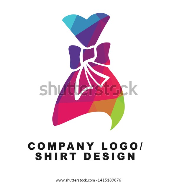 Vector Illustration Logo Design Fashion Dress Stock Vector Royalty Free