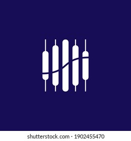 Vector illustration of a logo design forming letters and symbols, perfect for company logo and icon.