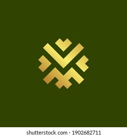 Vector illustration of a logo design forming letters and symbols, perfect for company logo and icon.