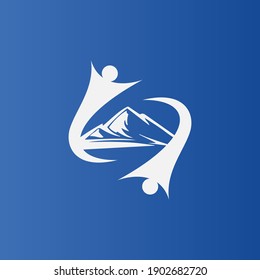 Vector illustration of a logo design forming letters and symbols, perfect for company logo and icon.