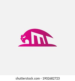 Vector illustration of a logo design forming letters and symbols, perfect for company logo and icon.