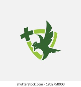 Vector illustration of a logo design forming a flying bird, perfect for company logos and icons.