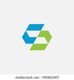 Vektorgrafik eines Logos, das Buchstaben und Symbole formt, perfekt für Firmenlogo und Icon.