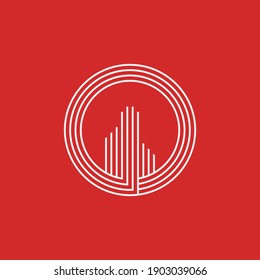 Vector illustration of a logo design forming letters and symbols, perfect for company logo and icon.