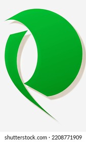 Vector illustration logo design with green leaves