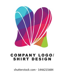 Vector Illustration Logo Design of Ocean Seashell with Geometry Polygon Rainbow Color. Graphic Design for Shirt, Background, Template, Layout, Website, Mobile App and More.
