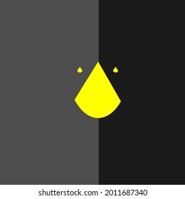 Vector illustration logo design of rhino in yellow colors. dark background.