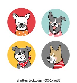 Vector illustration logo of dog.