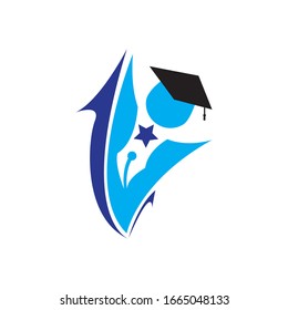 Vector illustration of logo education icon
