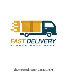 Vector Illustration of Logo Fast Truck Logistic Delivery, Logo Design Concept, For Apps, Web, Sticker etc