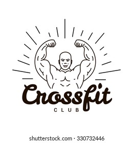 Vector illustration of logo for fitness club