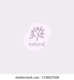 Vector Illustration logo floral line. Nature/organic/concept/natural.