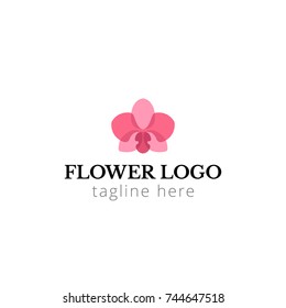 Vector illustration logo flower. Logotypes for garden, beauty salon, make up, florist, plant product