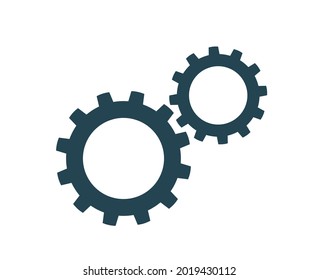 Ilustración vectorial, logotipo, icono de engranaje . Configuración y mantenimiento.