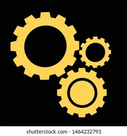 vector illustration of logo gear machine, eps 10
