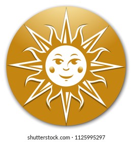 vector illustration logo the golden sun