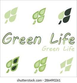 Vector illustration of logo for green eco life