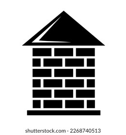 Vector illustration, logo, house icon, building. Isolated on a white background.	