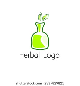 Vector illustration logo or icon about traditional herbal medicine