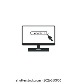 vector illustration logo and icon ebook, digital book, digital book search site that is perfect for you