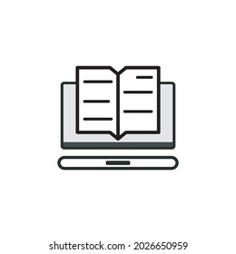 vector illustration logo and icon ebook, digital book, digital book search site that is perfect for you