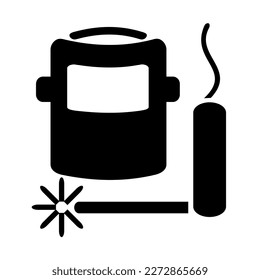 Vector illustration, logo, icon from the field of construction, industry and mechanical engineering. Engineer. Contractor. Isolated on a white background.