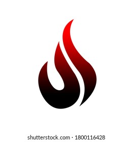 Ilustración vectorial Icono elemento de llama de fuego, plantilla símbolo de logotipo creativo negocio