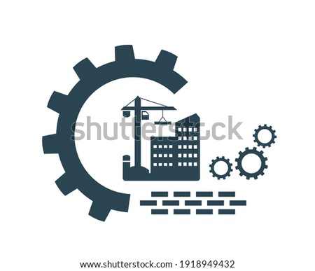 Vector illustration of a logo, icon, lifting device, hook for construction work .