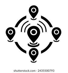 Ilustración vectorial, logotipo, icono. ubicación. 