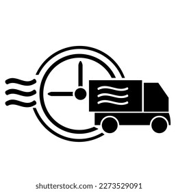 Ilustración vectorial, logotipo, icono. Logística, entrega. Aislado sobre un fondo blanco.