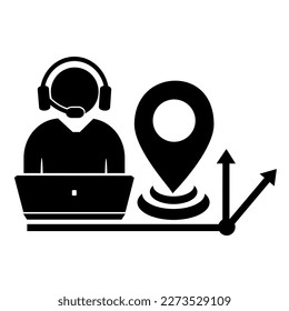 Vector illustration, logo, icon. Logistics, delivery. Isolated on a white background .