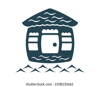 Ilustración vectorial, logotipo, icono de la propiedad inmobiliaria, casas y edificios. Industria y arquitectura. Editable. Aislado sobre un fondo blanco.

