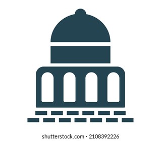 Vektorgrafik, Logo, Ikone der Immobilien, Häuser und Gebäude. Industrie und Architektur. Bearbeitbar. Einzeln auf weißem Hintergrund.