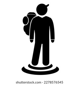 Vector illustration, logo, icon for travel and leisure. Wildlife and tourism. People. Isolated on a white background.