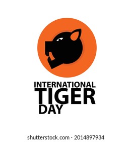 Vector illustration of a logo for International tiger day