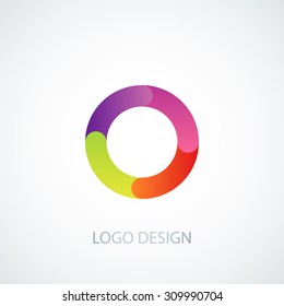 Vector illustration logo letter o.