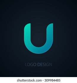 Vector illustration of logo letter u.