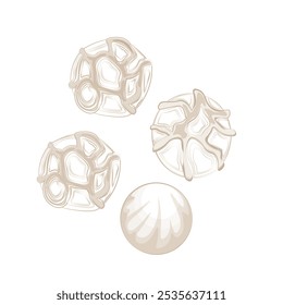 Vector Illustration Logo line art Black pepper or peppercorns