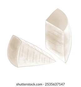 Vektorgrafik Logo Linie Kunst Stück Parmesan Käse