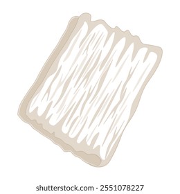 Vector Illustration Logo line art Dry tofu skin or dried Yuba