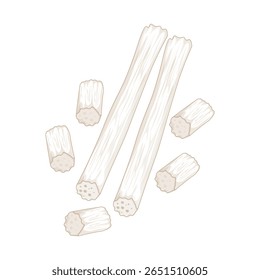 Vector Illustration Logo line art Changpyeong Yeot or Korean Traditional Candy