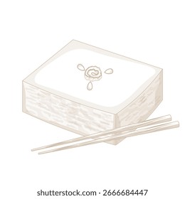Vektorgrafik Logo Linie Kunst Weiß gedünsteter Reiskuchen Baekseolgi tteok